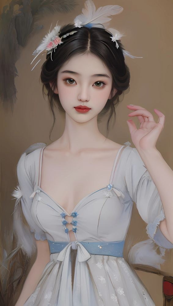 时光深处的低语者：唯美复古风中的文艺少女画像  第3张