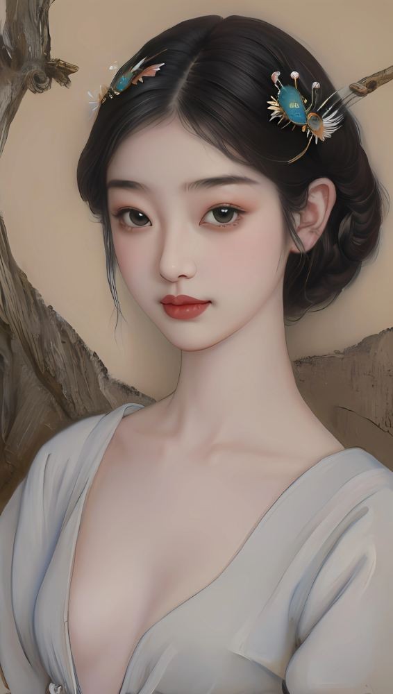 时光深处的低语者：唯美复古风中的文艺少女画像  第2张