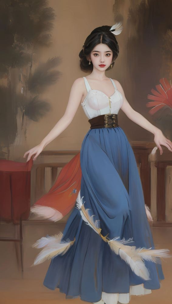 时光深处的低语者：唯美复古风中的文艺少女画像  第1张